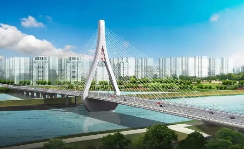邛崃首座斜拉(lā)橋——斜江河大橋(qiáo)建設有序推進(jìn)